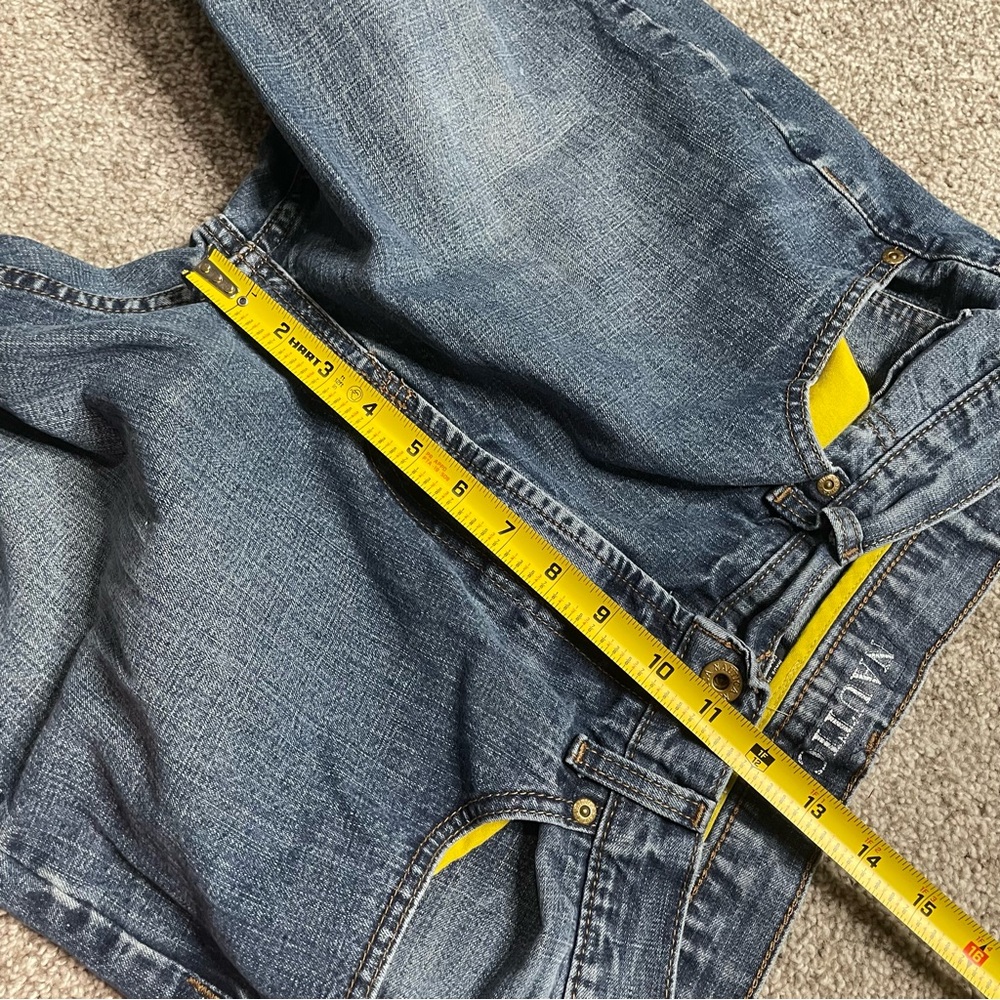 NAUTICA Jeans Mens 34W x 34L Blue Denim Regular Straight Leg Dark Wash Faded - Picture 13 of 14